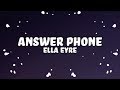 Ella Eyre, Banx & Ranx - Answerphone (Lyrics) ft. Yxng Bane