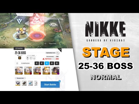 Stage 25-36 BOSS (Fingers) Normal Mode | Goddess of Victory: Nikke
