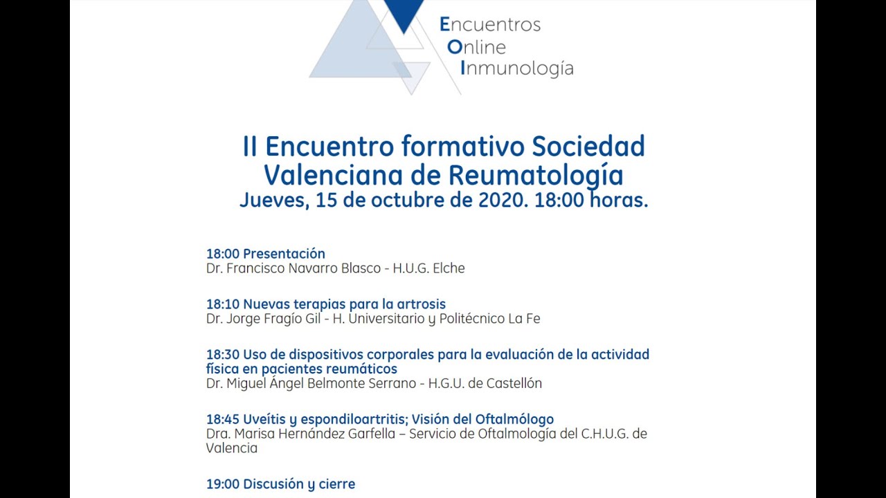 II Encuentro formativo Sociedad Valenciana de Reumatología