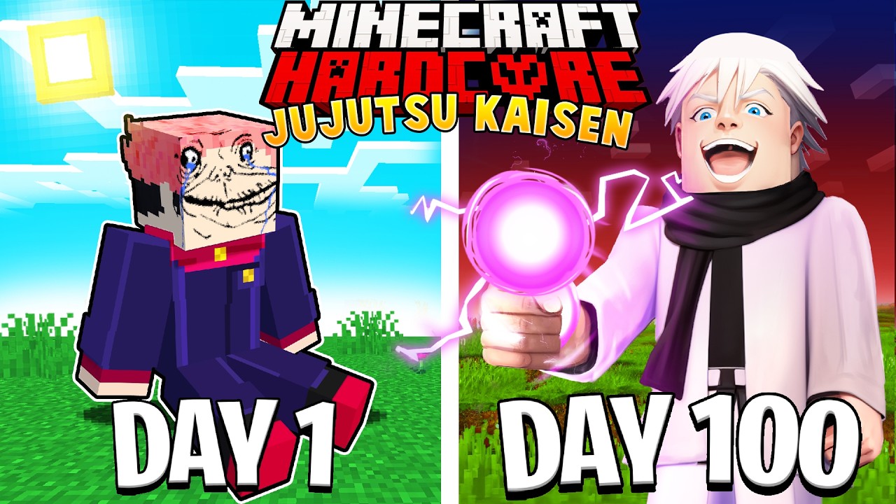 I Survived 100 Days Minecraft JUJUTSU KAISEN, But the Version UPDATES!