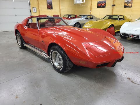 1976 Red Red Corvette Hot Rod For Sale Video