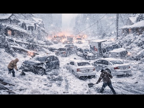 CHAOS in Chicago, Illinois! Heavy Lake-Effect Snow Buries Chicago, I-80 Gridlocked