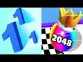 Number Merge Run VS Ball Merge 2048 All Levels SpeedRun Gameplay Android IOS Ep1