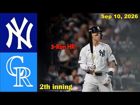 New York Yankees vs Colorado Rockies Game Highlights Sep 10, 2026 | MLB Season