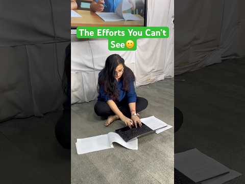 The efforts you can’t see ….🙂