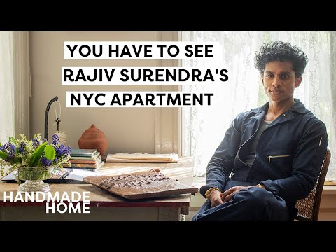 Tour Rajiv Surendra’s NYC Apartment Filled With Handmade Decor...and Chalk Art! | Handmade Home Tour