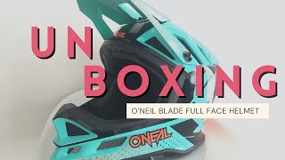 O’neal Blade Polyacrylite full face helmet unboxing [mint/orange/black]