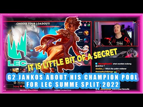 G2 Jankos About His Champion Pool For LEC Summer Split 2022
