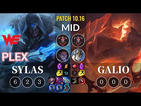 WE Plex Sylas vs Galio Mid - KR Patch 10.16