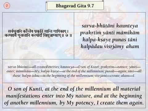 Srimad Bhagavad Gita Verses, BG 9.7
