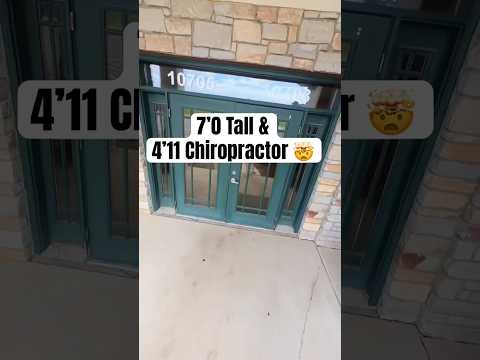 7’0 Tall & 4’11 Chiropractor🤯 #adjustment #chiropractor #cute #tall #bigboy #viking #giant