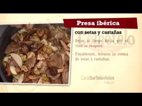 Receta: presa ibérica con setas y castañas