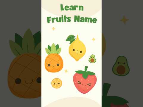 Learn Fruit Names for Kids 🍎🍌 | Fun & Easy!