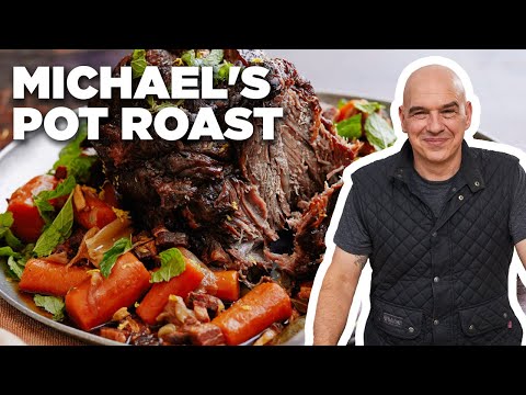 Michael Symon's Pot Roast with Carrots, Shallots, Mint and Lemon | Food Network