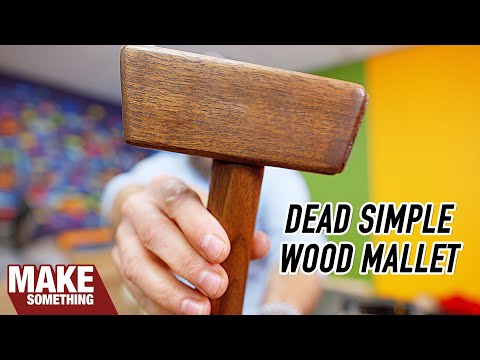 How to make a simple wood mallet. Easy woodworking project.