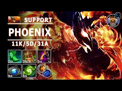 Phoenix Soft Support | 7.32d | Pos 4 Phoenix Play | Dota 2 Immortal Gameplay
