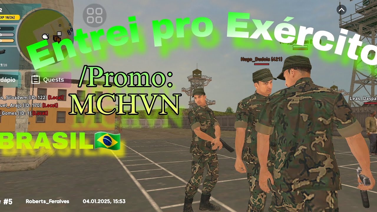 Entrei pro exército no GTA RP Mobile  ( Rio Rise ) #pt2