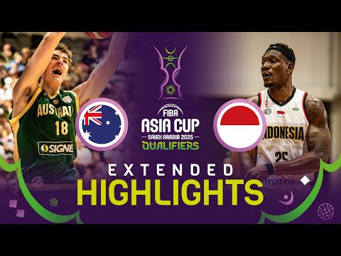 Australia 🇦🇺 v Indonesia 🇮🇩 | Extended Highlights | FIBA Asia Cup 2025 Qualifiers