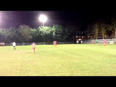 Robbie Carrol puts Hoddesdon Town 1-0 up v Cockfosters