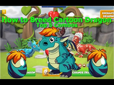 How to Breed Cartoon Dragon-Dragon Mania Legends | Top 5 Breeding Combination Cartoon Dragon | DML
