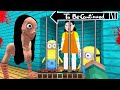 HOW SQUID GAME DOLL ESCAPED FROM MOMO CAGE and MINIONS in MINECRAFT - Gameplay green light red light