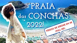 PRAIA DAS CONCHAS •  Cabo Frio 2022 • MELHOR ROTEIRO | VÍDEO de DRONE 4K - Como Chegar