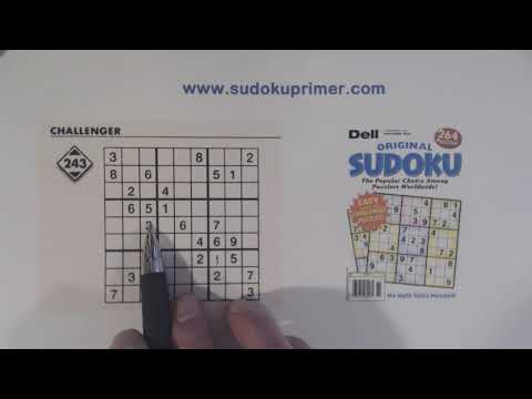 Sudoku Primer 209 - Solve A Dell Challenger Puzzle Using Techniques & Patterns