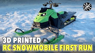 I Built An RC Snowmobile...Kinda....Travis Did A Lot Of It. Time To Run It!
