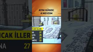 Hakkari’de kar, Antalya’da deniz #atvhaber #mevsim #shorts