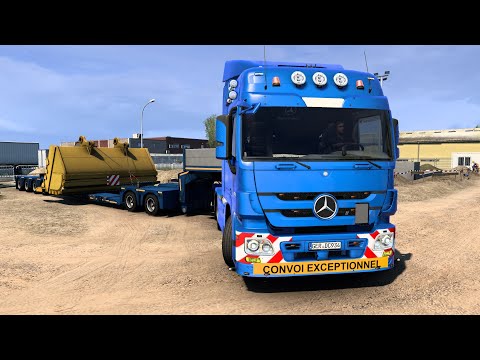 ETS 2 Mercedes-Benz Actros MP3  39T Dozer from Le Mans to La Rochelle