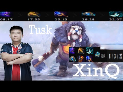 XinQ Tusk Offlane Gameplay Patch 7.31b - Dota 2 Full Gameplay player perspective.