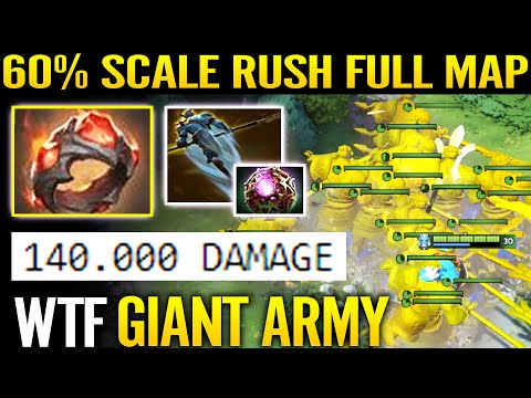 WTF Giant Army!!? Giant Ring Phantom Lancer Rush Full Map 60% Model Scale Crazy 140k DMG Dota 2 Pro