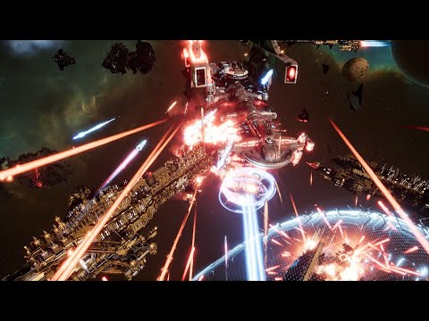 Skalgrim Mod - Imperial Fists vs Tau Protector Fleet - Massive Battle - Battlefleet Gothic Armada 2