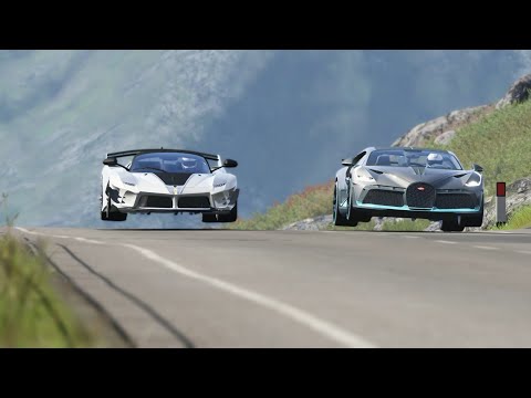 Ferrari FXX K Evo vs Bugatti Divo at Highlands