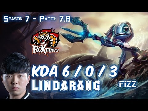 ROX Lindarang FIZZ vs POPPY Top - Patch 7.8 KR Ranked