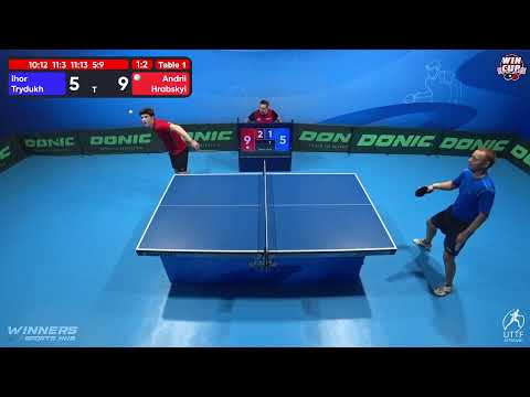09:30 Ihor Trydukh 1-3 Andrii Hrabskyi West 1 WIN CUP 12.10.2022 | TABLE TENNIS WINCUP