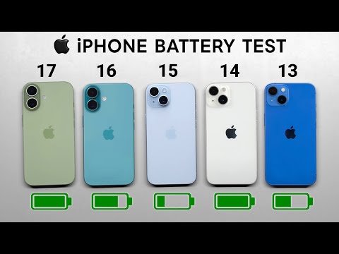 iPhone 17 vs 16 vs 15 vs 14 vs 13 Battery Test | iOS 26 Battery Life DRAIN Test