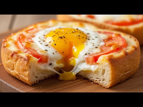 Pour Eggs Over Bread in the Air Fryer… Breakfast Will NEVER Be the Same, Crispy Egg Cheese Toast!