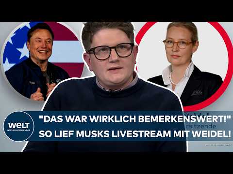 Video Thumbnail: ALICE WEIDEL: "Das war wirklich bemerkenswert!" So lief der Livestream der AfD-Chefin mit Elon Musk