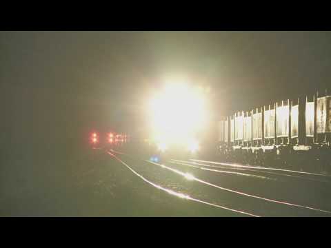 6MP1 Aurizon/QRN Intermodal Freight Train At Night (9/12/2016) - PoathTV Australian Railways