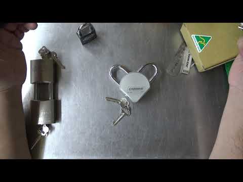 Dual Shackle Heart Shaped Padlock - Dual Key