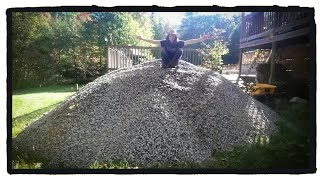 Moving 25 TONS of Stone BY HAND! (& bucket)