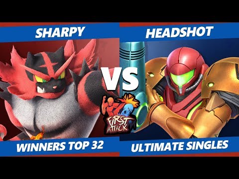 First Attack 2019 SSBU - Sharpy (Incineroar) Vs. RR|PC | Headshot (Samus, Simon) Smash Ultimate T32