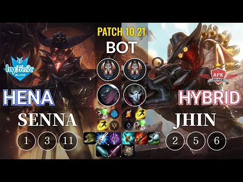 hyF Hena Senna vs APK HyBrid Jhin Bot - KR Patch 10.21
