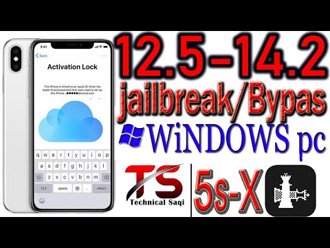 iPhone 5s To X  IOS 12.5 and 14.2  Jailbreak (ON-OFF) Fixed  iCloud Bypas Easy Method