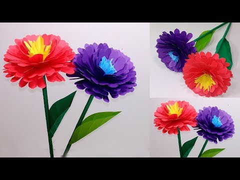 Very Beautiful Paper Stick Flower Making || DIY Stick Flower with Paper || Jarine's Crafty Creation Video