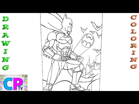Batman Shows His Power Super Speed Coloring Pages, Superhero Reveals His Strength, Coloring Pages Tv