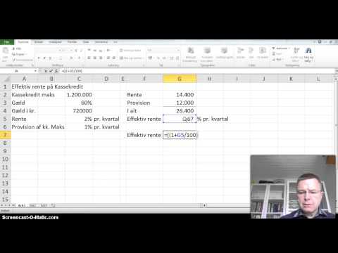 Effektiv rente - kassekredit