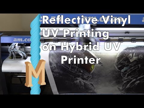 UV Print on Reflective Vinyl, Tested on New FastCOLOUR Hybrid UV Printer First Assembled