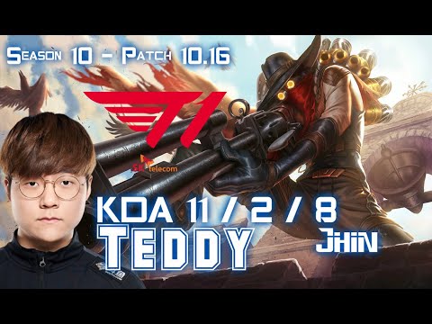 T1 Teddy JHIN vs CAITLYN ADC - Patch 10.16 KR Ranked